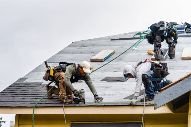 Professional Roofing technician working in East Quogue, NY
